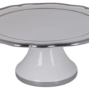 Patera Sanclon średnica 28 cm biało-srebrna Promocja