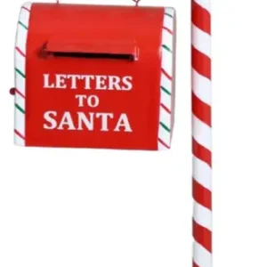 Dekoracja świąteczna Letters to Santa metalowa biało-czerwona Nowość