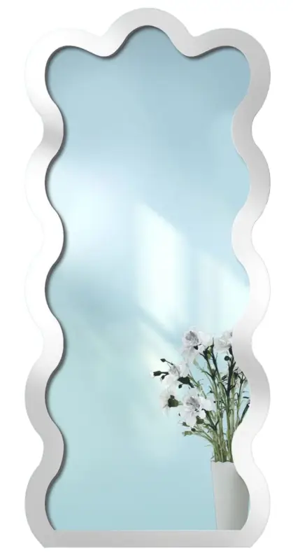 Hit cenowy Lustro ścienne Wave 132x60 cm w białej ramie