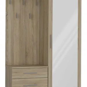 Zestaw do przedpokoju Duvio z szafą i lustrem 100 cm dąb sonoma Kup online