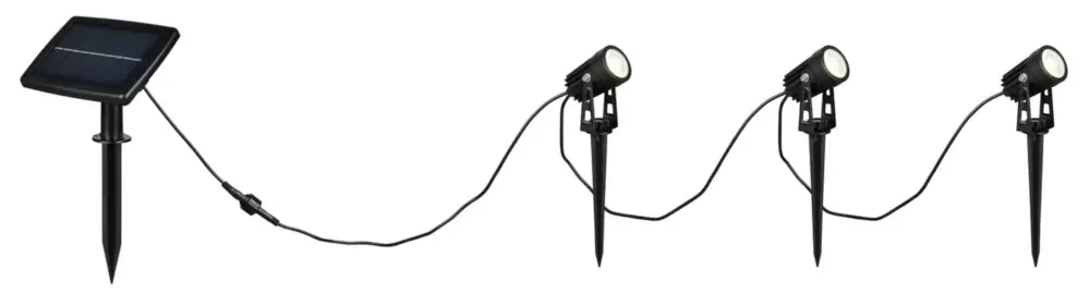 Do wyczerpania zapasów Lampy ogrodowe Obidos LED solarne czarne
