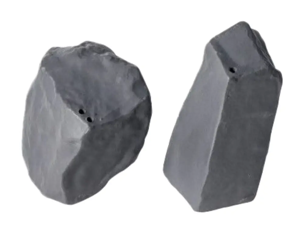 Zestaw solniczki i pieprzniczki porcelanowy Rock&Salt czarny Ostatnie sztuki