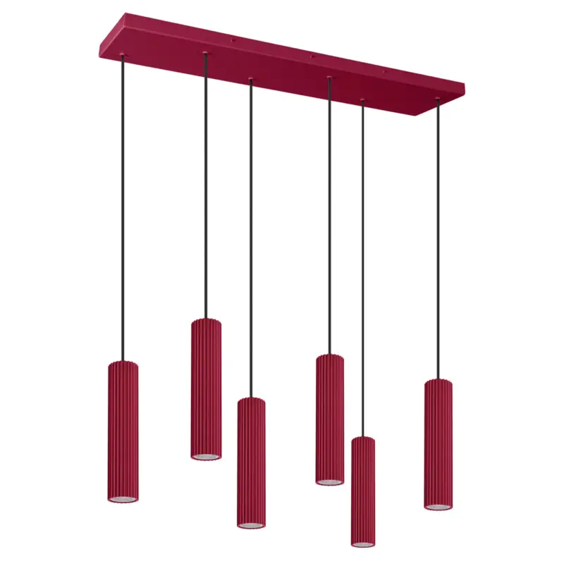Lampa wisząca Smart Ivar 6L burgund LED barwa ciepła Tani
