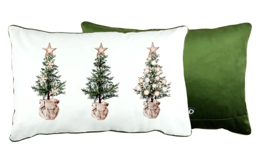 Poszewka XMAS 60x40 cm choinki z gwiazdką Łatwy zwrot