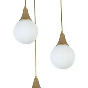 Rabat Lampa wisząca Stella x3 biało-złota