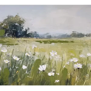 Oferta Obraz z ręcznie malowanymi elementami Bloomfield 100x70 cm