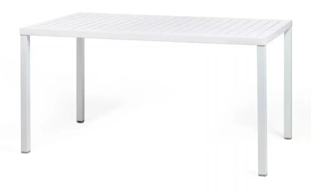Ekspresowa dostawa Stół ogrodowy Cube Nardi 140x80 cm z certyfikowanego tworzywa biały