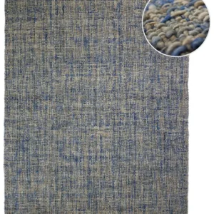 Zniżka Dywan wełniany ręcznie tkany Heather 200x290 cm niebieski
