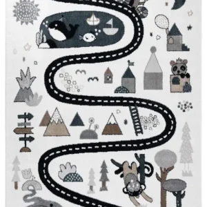 Dywan dziecięcy Fun Route 140x190 cm kremowy Hit sprzedaży