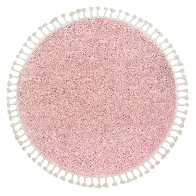 Dywan Berber ⌀120 cm różowy Zniżka