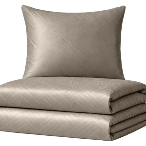 Bezpieczne zakupy Komplet pościeli z adamaszku Altasoma 160x200 z dwiema poszewkami na poduszkę 70x80 cm taupe