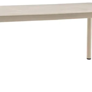 Cena promocyjna Stół ogrodowy Arennio 200x90 cm beżowy ceramiczny blat