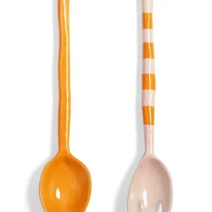 Popularny &k amsterdam łyżki sałatkowe boavista stripe 2-packkolor multicolor