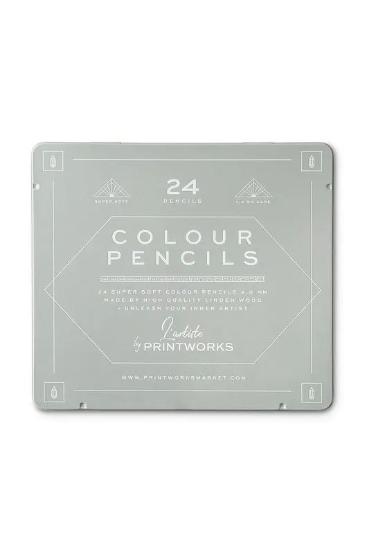 Dostępne od ręki Printworks komplet kredek w etui (24-pack)