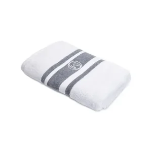 Najlepsza cena Officine Monogram duży ręcznik bawełniany Monogram Line 50 x 100 cmkolor szary
