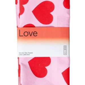 Szybka wysyłka DOIY zestaw ręczników kuchennych Love 2-packkolor różowy