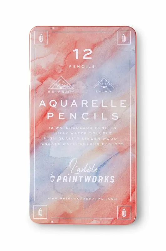 Printworks komplet kredek w etui Aquarelle (12-pack) Nowość