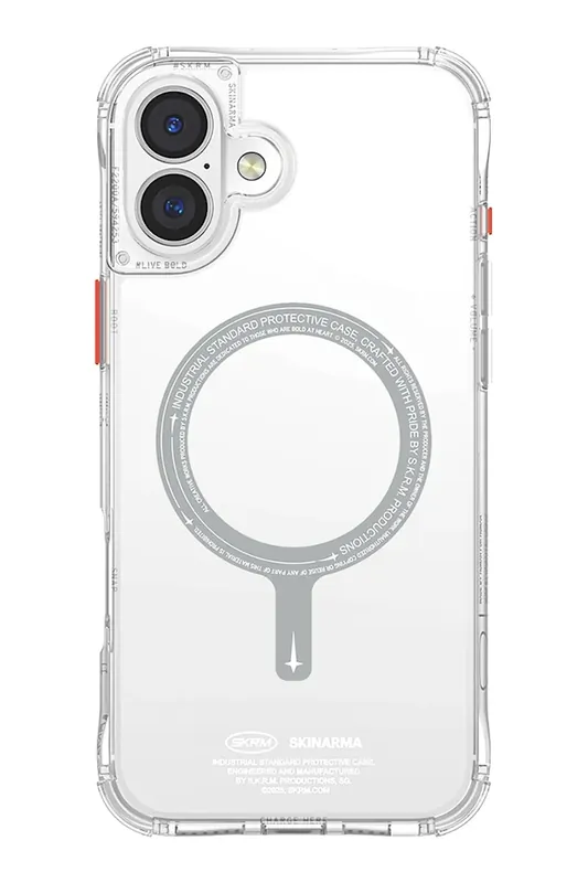 Ograniczona ilość Skinarma etui na telefon z wbudowanym pierścieniem magnetycznym iPhone 16kolor transparentny SK-2024IP61-SDOMS-CLR