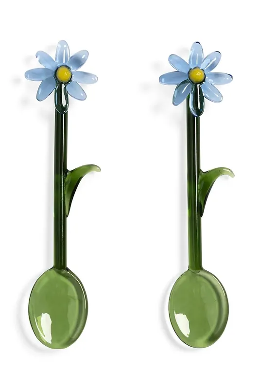 &k amsterdam zestaw łyżeczek flora blue 2-packkolor zielony Kup teraz