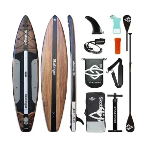 Cena promocyjna Skatinger deska do pływania z akcesoriami SUP SKATINGER 380 x 86 x 16 cm (12'6')kolor pomarańczowy