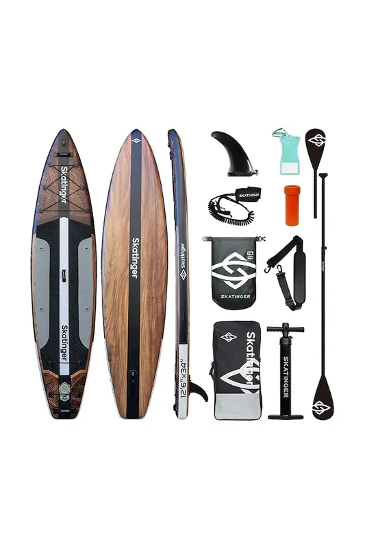 Cena promocyjna Skatinger deska do pływania z akcesoriami SUP SKATINGER 380 x 86 x 16 cm (12'6')kolor pomarańczowy