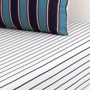 Lacoste prześcieradło z gumką bawełniane L BOLD 140 x 200 cmkolor multicolor Najlepsza cena