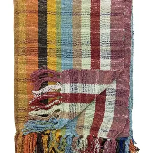 Bloomingville narzuta z bawełną Elmy 160 x 130 cmkolor multicolor Promocja