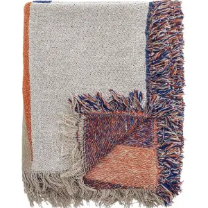 Bloomingville koc z dodatkiem bawełny Clarita 160 x 130 cmkolor multicolor Bezpieczne zakupy