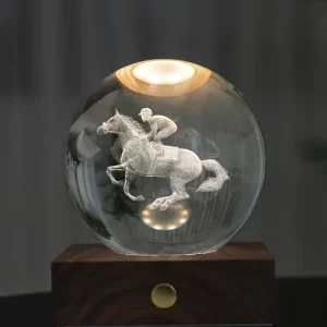 Gingko Design lampa stołowa bezprzewodowa led Amber Crystal Light 9,5 x 8 cmkolor brązowy Szybka wysyłka