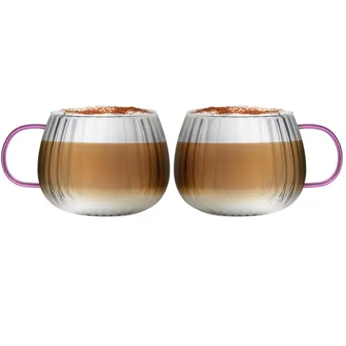 Kup teraz Komplet 2 szklanek z różowym uchem 350ml