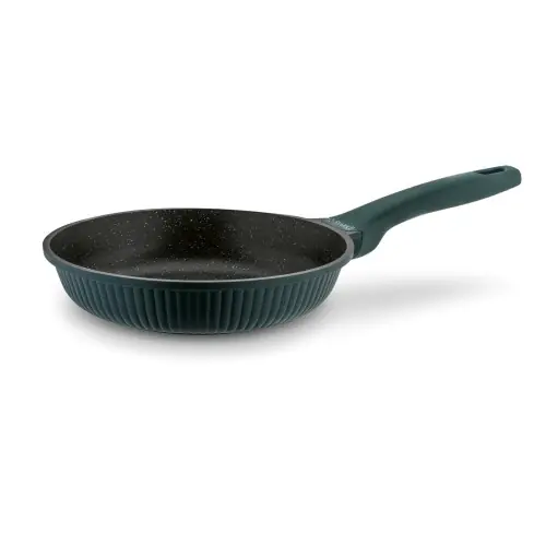 Patelnia na indukcję aluminiowa marmurowa zielona 24cm Ostatnia szansa