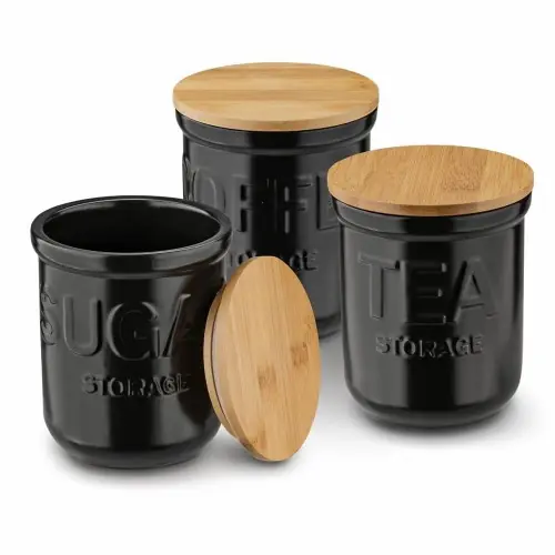 Ekspresowa dostawa Komplet pojemników porcelanowych kawa herbata cukier