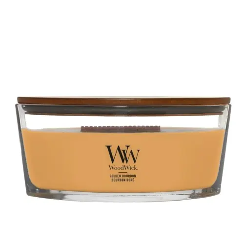 Niska cena WoodWick Golden Bourbon Świeca Elipsa zapachowa