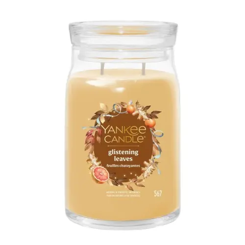 Yankee Candle Świeca Duża Glistening Leaves zapachowa Szybka dostawa