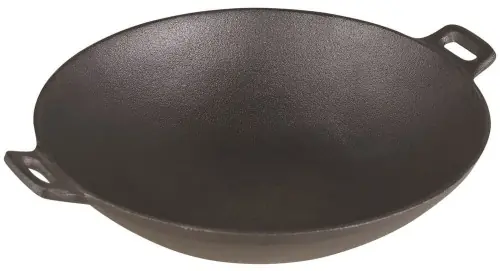 Żeliwny WOK kuchenny z uchwytami 31 cm Do wyczerpania zapasów