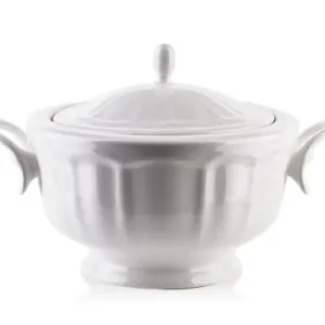 Waza porcelanowa z pokrywą biała klasyczna 2,4 L Hella Okazja