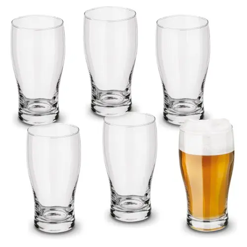 Komplet 6 szklanek wysokich do piwa szklane 530ml Okazja