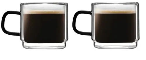 Okazja Szklanki do espresso z podwójną ścianką 80 ml