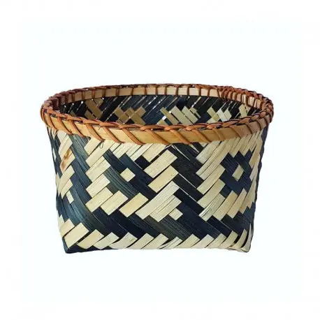 Koszyk Ø20 cm x h12cm do sypialni, łazienki, kuchni, Etno Chic z trzciny Nowość