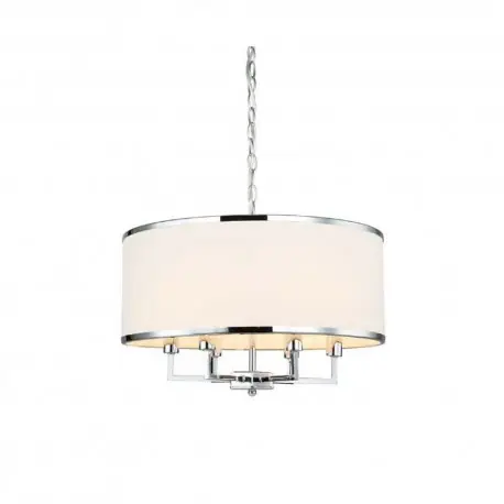 Duża lampa wisząca srebrna z abażurem stylu Modern Classic Casa Wyjątkowa oferta