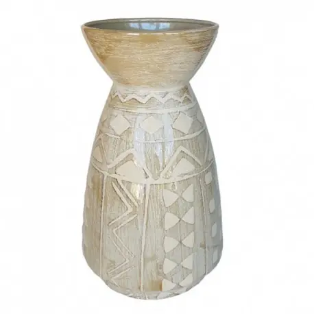 Oferta Elegancki wazon na kwiaty z ceramiki ręcznie dekorowany Japandi /Boho