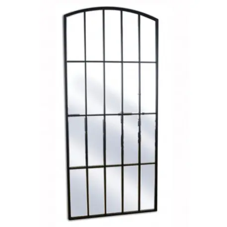 Taniej Lustro duże w czarnej metalowej ramie w stylu loftowym 76x170cm