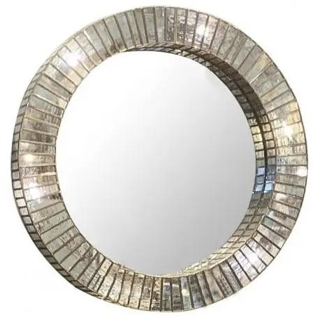 Duże lustro okrągłe złote designerskie art deco 90x90x10 Łatwy zwrot