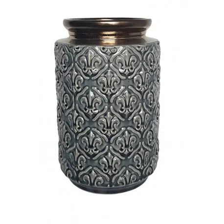 Stylowy wazon ceramiczny niebieski h24 Super okazja