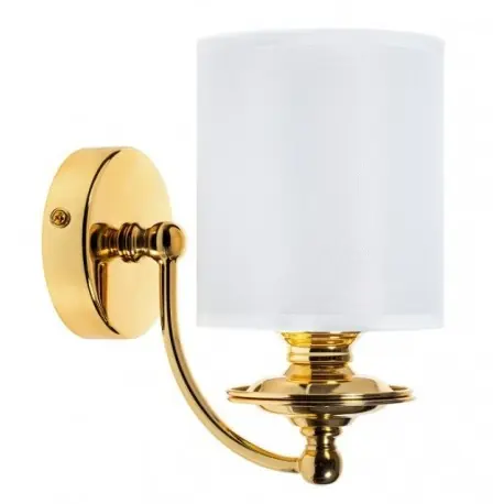 Nowość Elegancki kinkiet złoty glamour z abażurem H25.5cm