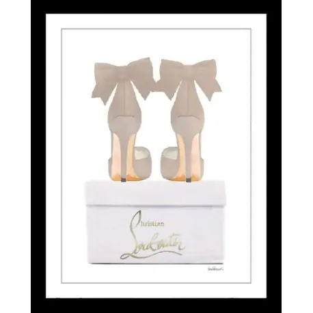 Dostępne od ręki Obraz do salonu w ramie z motywem damskich szpilek Christian Louboutin 44x54cm