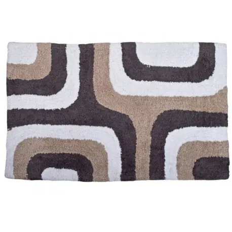 Kup online Chodniczek 50x80cm GeoCotton- bawełniany łazienkowy, beżowo biało szary