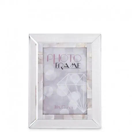 Darmowy zwrot Ramka na zdjęcia glamour Pearl Shimmer 20,5x15,5 lustrzana, masa perłowa